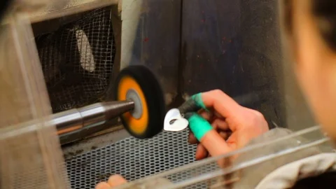 Goldsmith working on his workbench. Production and making manufacturing, factory Stock Footage 120009603