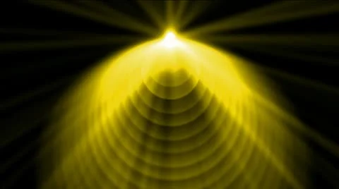 Golen cone top launch dazzling rays light,pyramid and god laser,UFO,tech energy Stock Footage 8901666