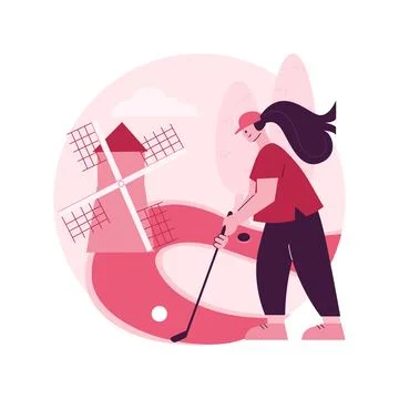 Golf abstract concept vector illustration. Stock Illustration