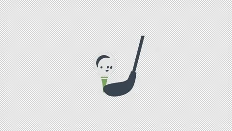 Golf animated icon. Video stock 281417510