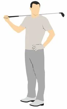 Golf athlete Stock Illustration
