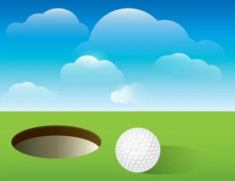 Golf background putting green Illustrazione stock