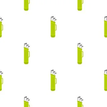 Golf bag with clubs pattern seamless Stock Illustration