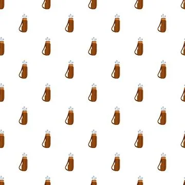 Golf bag equipment seamless pattern background repeating texture イラスト素材