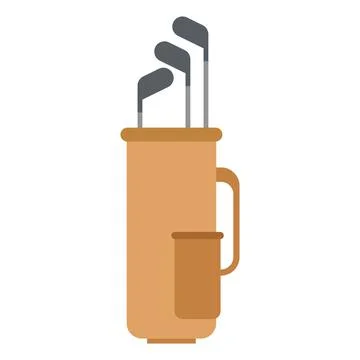 Golf bag flat clipart vector illustration 스톡 일러스트