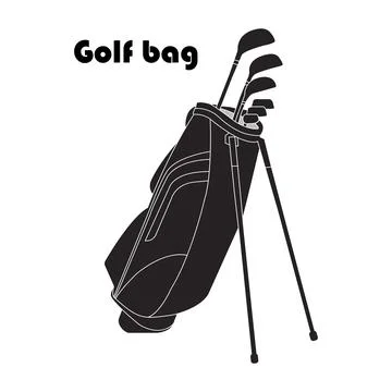 Golf bag icon design Stock Illustration