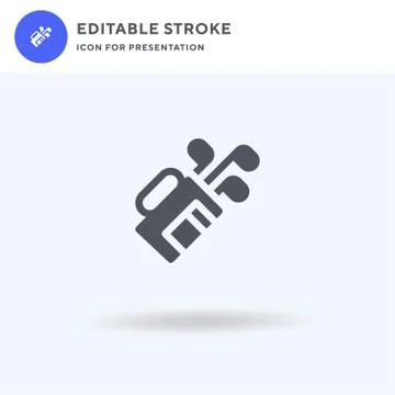 Golf Bag icon vector, filled flat sign, solid pictogram isolated on white, logo イラスト素材