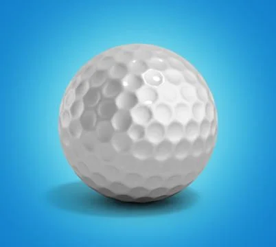 Golf ball 3d render on gradient Stock Illustration