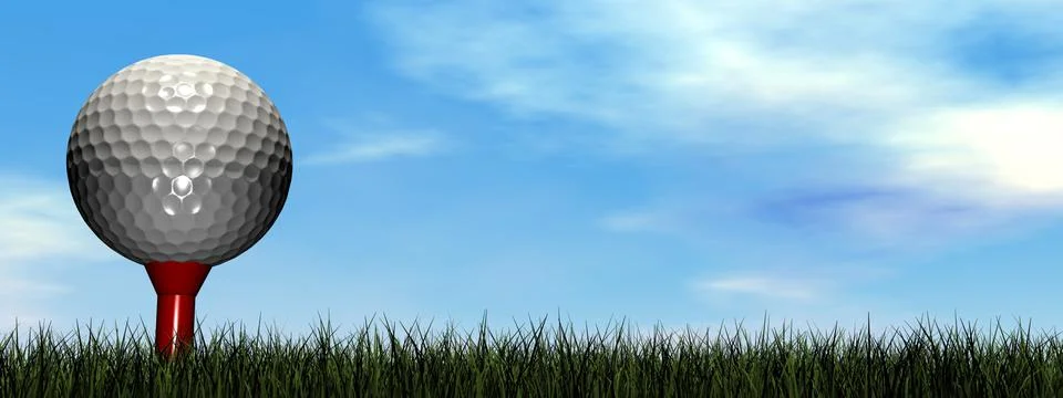 Golf ball - 3D render Stock Illustration