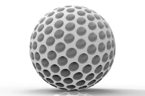 Golf ball 3D rendering Stock Illustration
