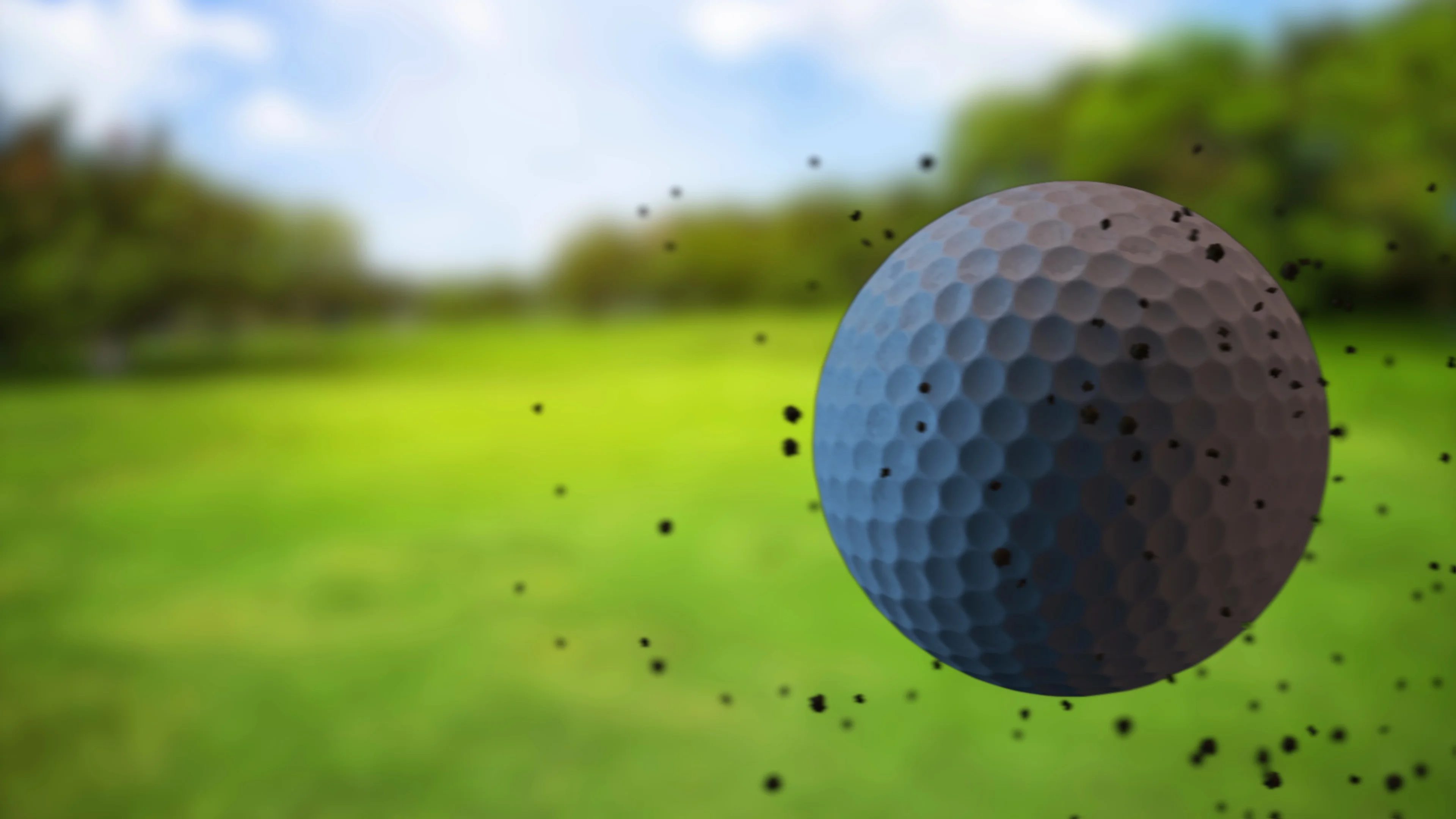 Golf ball in the air, slow motion, Stock Video