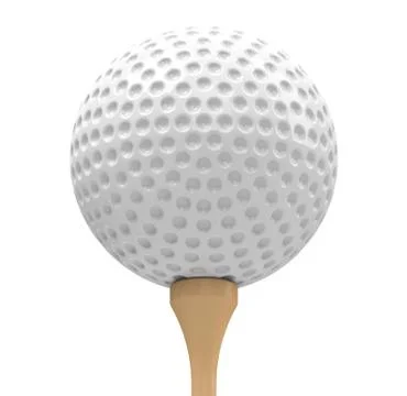 Golf ball and golf tee Stock Illustration