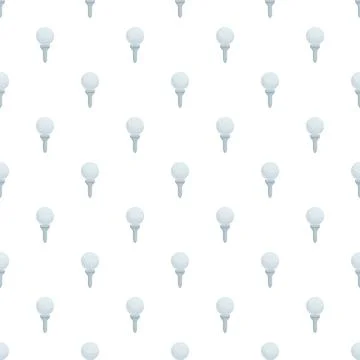 Golf ball and tee seamless pattern background Stock Illustration