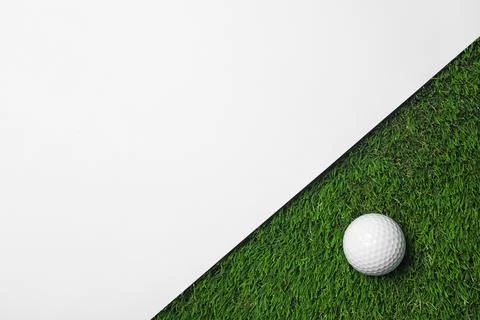 Premium Photo  Closeup golf club and golf ball on green grass