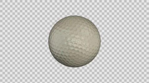 Golf ball animation with alpha channel | Stock Video | Pond5