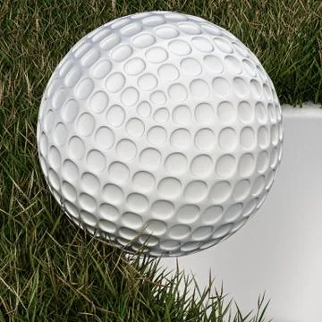 Golf ball approaching hole Stock Illustration