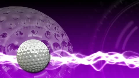 Golf Ball Background 19 (HD) Stock Footage 12584958