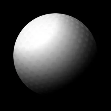 Golf ball black Stock Illustration