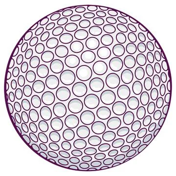 Golf ball color Stock Illustration
