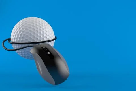 Golf ball with computer mouse Stock Illustration