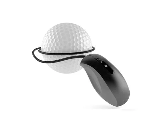 Golf ball with computer mouse Stock Illustration