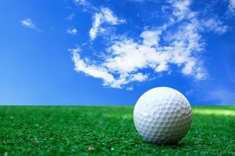 Golf-ball on course Stock Illustration