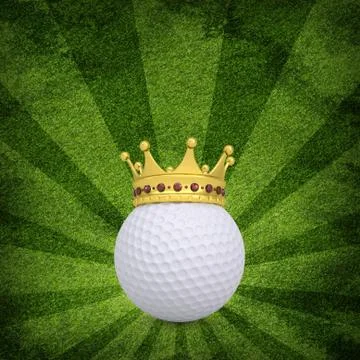 Golf ball with crown Stock Illustration
