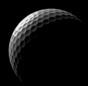 Golf ball in dark Illustrazione stock