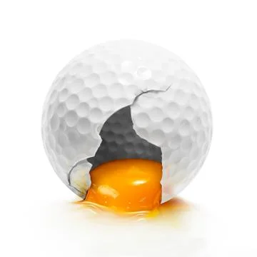 Golf ball egg isolated Stock Photos
