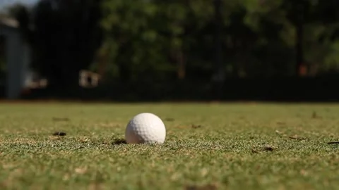 Golf ball falling into hole Stock Footage 281430852