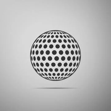 Golf ball flat icon on grey background. Vector Illustration Stock Illustration