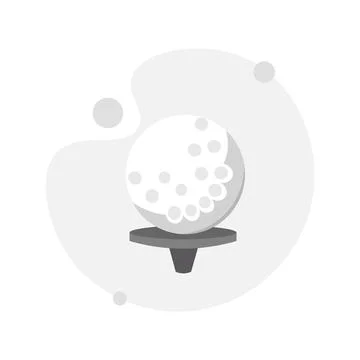 Golf ball flat icon. isolated illustration design element Stock Illustration