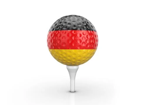 Golf ball Germany flag Stock Illustration