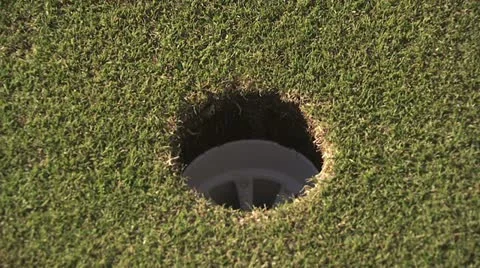Golf Ball Going Into the Hole Stock-Footage 19149110