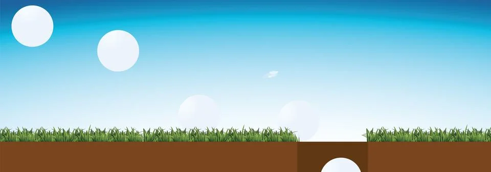 Golf Ball Going into Hole: Vector Cartoon Illustration Stock Illustration
