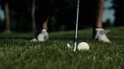 Golf ball in the grass Stock Footage 220294382