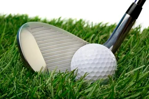Golf ball in grass Stock Photos