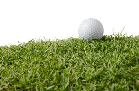 Golf ball on grass Stock Photos