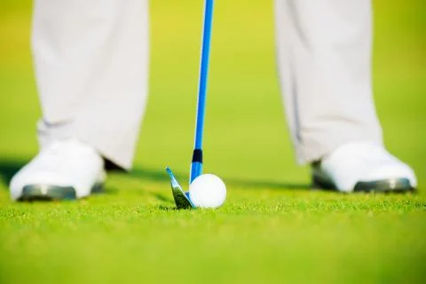 Golf ball on the grass 写真素材