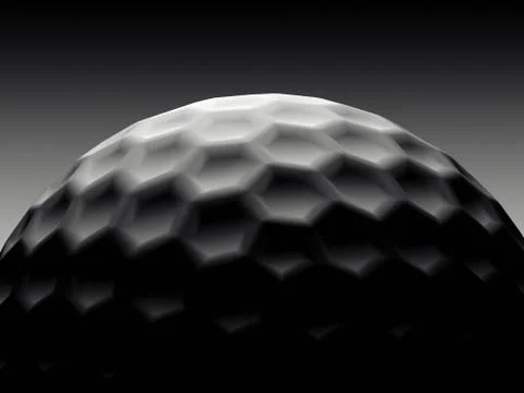 Golf ball on green Stock-Illustration