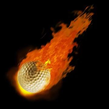 Golf ball on green Stock Illustration