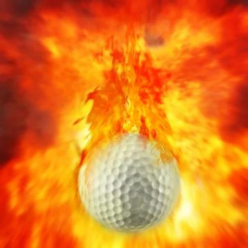 Golf ball on green Stock Illustration