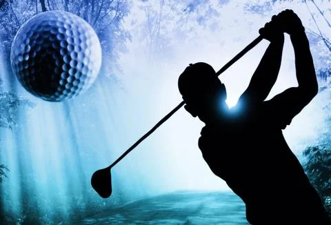 Golf ball on green Illustrazione stock