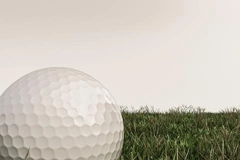 Golf ball on green Stock Illustration