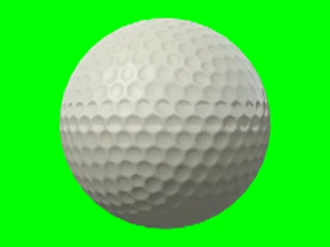 Golf ball on green screen HD 320x240 web Stock Footage 12709962