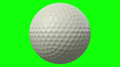 Golf ball on green screen HD 1280x720 Stock Footage 12710290