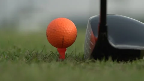 Golf ball hit away Stock Footage 292760369