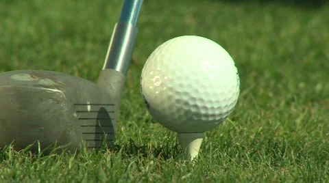 Golf Ball Hit Stock Footage 756624