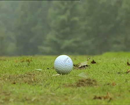 GOLF ball hit in the grass Video stock 12756137