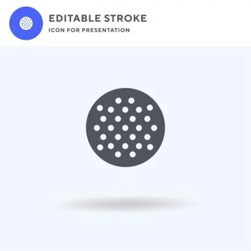 Golf Ball icon vector, filled flat sign, solid pictogram isolated on white, logo Stock Illustration